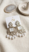 White Square Shape Moon Stone