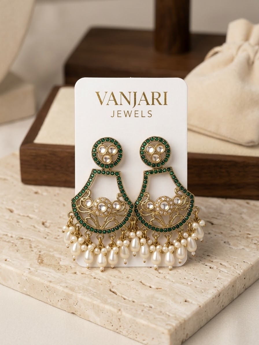 Pearl Green Jhumka